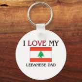 Porte-clés J'aime mon père libanais (Recto)
