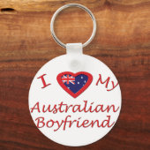 Porte-clés J'aime mon petit ami australien (Recto)