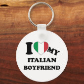 Porte-clés J'aime mon petit ami italien (Recto)