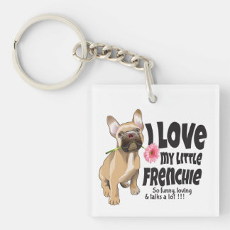 Porte-clés J'aime mon petit Français - French bulldog