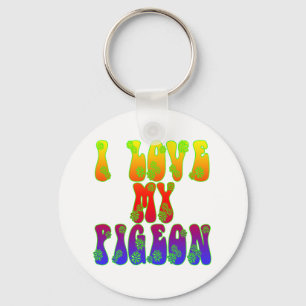 Porte-clés J'Aime Mon Pigeon