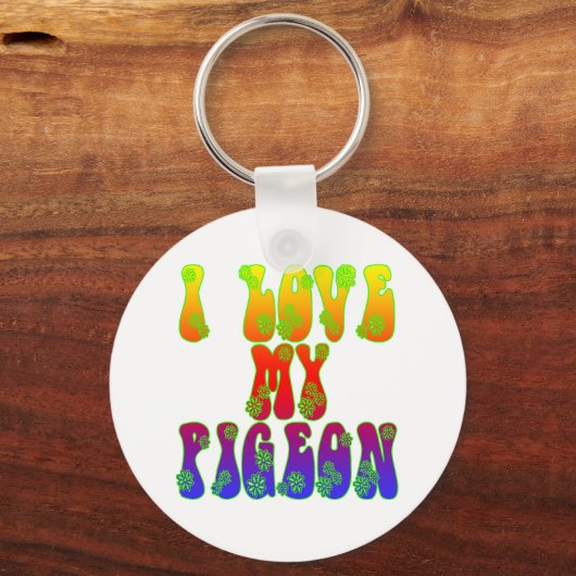 Porte-clés J'Aime Mon Pigeon (Recto)