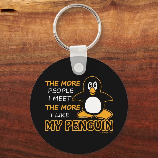 Porte-clés J'Aime Mon Pingouin (Verso)