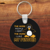 Porte-clés J'Aime Mon Pingouin (Recto)