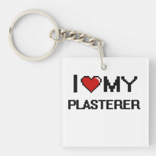 Porte-clés J'aime mon plâtrier