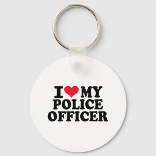 Porte-clés J'aime mon policier