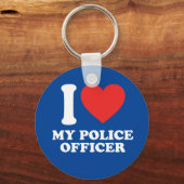 Porte-clés J'Aime Mon Policier (Recto)