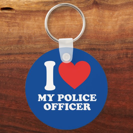 Porte-clés J'Aime Mon Policier (Recto)