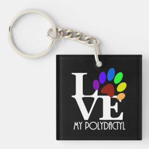 Porte-clés J'AIME Mon Polydactyle