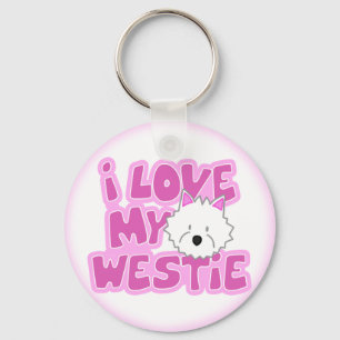 Porte-clés J'aime mon porte - clé de Westie