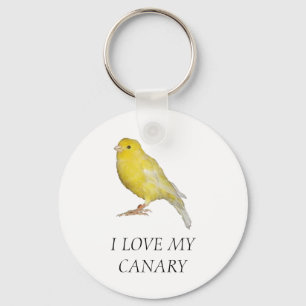 Porte-clés J'AIME MON porte - clé JAUNE CANARI