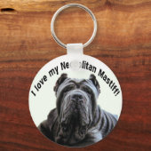 Porte-clés j'aime mon porte - clé Neopolitan Mastiff (Recto)
