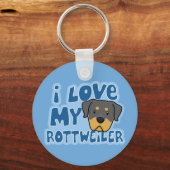 Porte-clés J'aime mon Porte - clé Rottweiler (Recto)