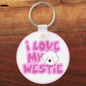 Porte-clés J'aime mon Porte - clé Westie (Recto)