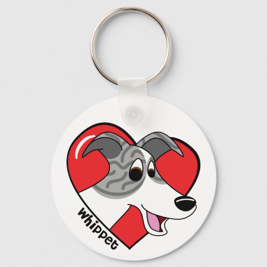Porte-clés J'aime mon Porte - clé Whippet (Recto)
