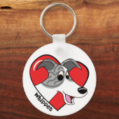 Porte-clés J'aime mon Porte - clé Whippet (Recto)