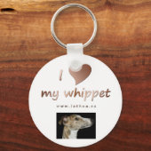 Porte-clés J'aime mon porte - clé whippet (Recto)