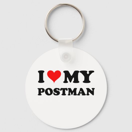 Porte-clés J'Aime Mon Postman (Recto)