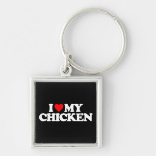 PORTE-CLÉS J'AIME MON POULET