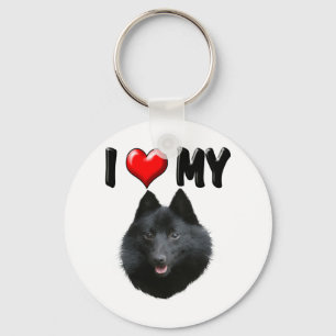 Porte-clés J'Aime Mon Schipperke