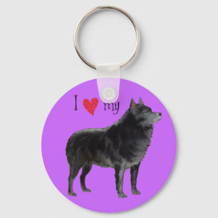 Porte-clés J'aime mon Schipperke