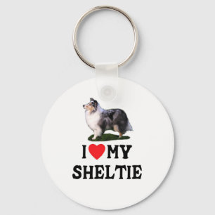 Porte-clés J'aime mon Sheltie