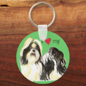 Porte-clés J'aime mon Shih Tzu (Recto)