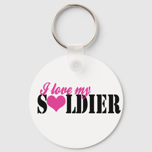 Porte-clés J'aime mon soldat (Recto)