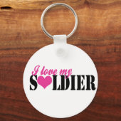 Porte-clés J'aime mon soldat (Recto)
