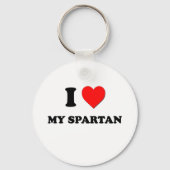 Porte-clés J'aime mon spartiate (Recto)