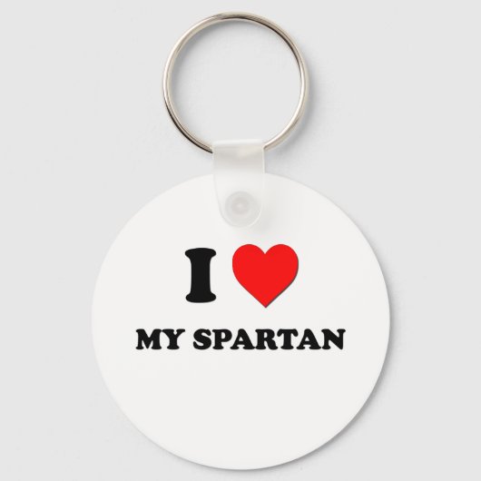 Porte-clés J'aime mon spartiate (Recto)