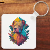 Porte-clés J'aime mon Staffy - Staffordshire Terrier, Tropica (Verso)