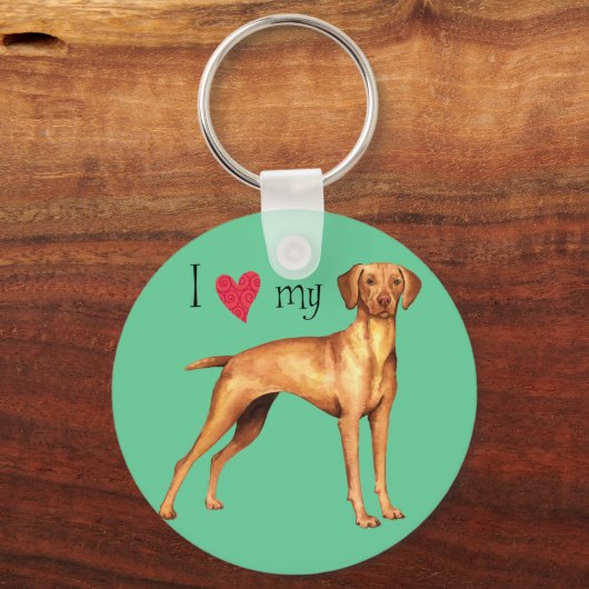 Porte-clés J'aime mon Vizsla (Recto)