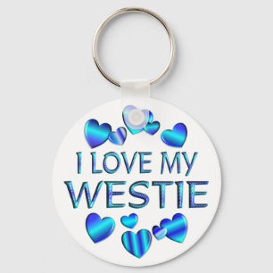 Porte-clés J'aime mon Westie