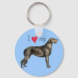 Porte-clés J'aime mon Wolfhound irlandais