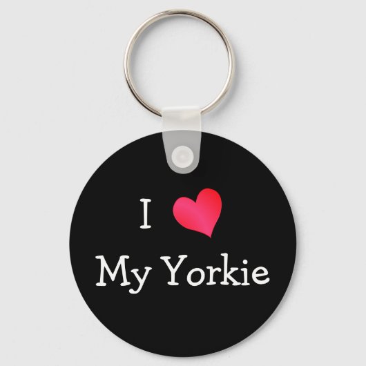 Porte-clés J'Aime Mon Yorkie (Recto)