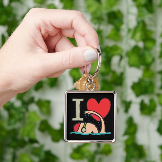 Porte-clés J'Aime Nager (main)