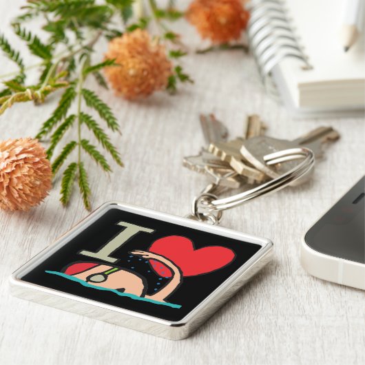 Porte-clés J'Aime Nager (Côté)