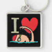 Porte-clés J'Aime Nager (Devant)