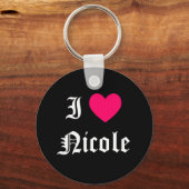 Porte-clés J'aime Nicole (Recto)
