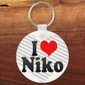 Porte-clés J'aime Niko (Recto)