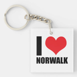 Porte-clés J'aime Norwalk