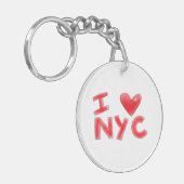 Porte-clés J'aime NYC Classique (Devant gauche)