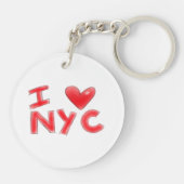 Porte-clés J'aime NYC Classique (Dos)
