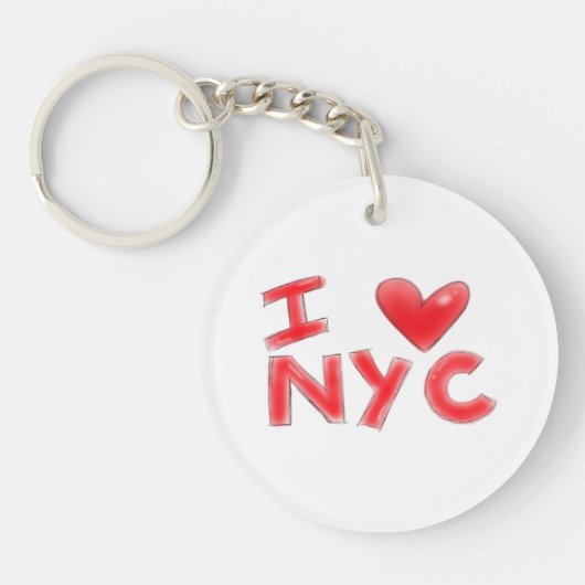 Porte-clés J'aime NYC Classique (Devant)