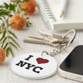 Porte-clés J'aime NYC cœur (Devant droit)