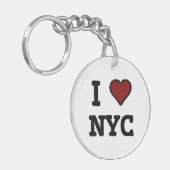 Porte-clés J'aime NYC cœur (Devant gauche)