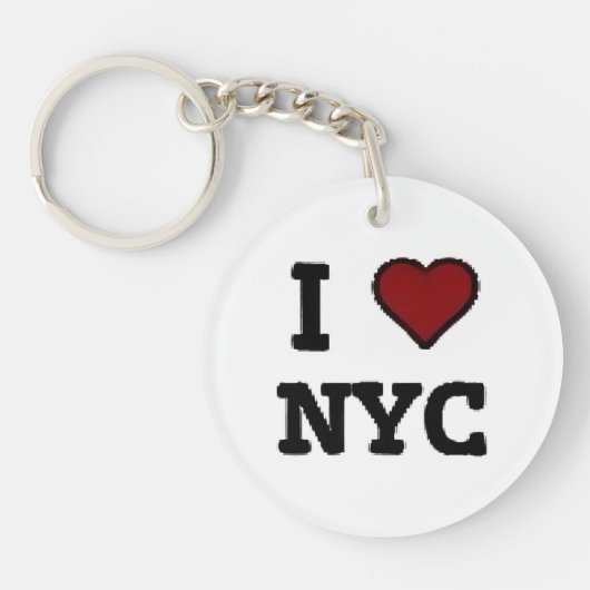 Porte-clés J'aime NYC cœur (Devant)