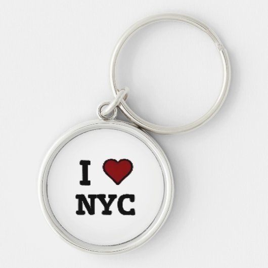 Porte-clés J'aime NYC cœur (Devant)