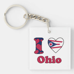 Porte-clés J'aime Ohio
